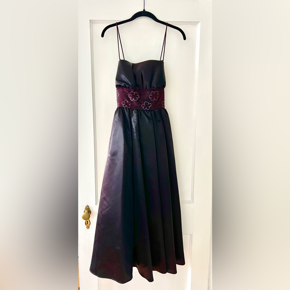 Vintage 1984 Gunne Sax Black Formal Dress